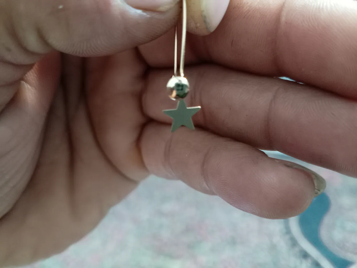 گوشواره طلا 18 عیار دخترانه مدل ستاره 6565