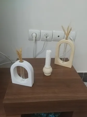 ست ۴ تکه دکوری گلدان و جاشمعی بتنی مدل آلا