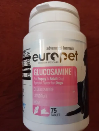 قرص تقویت مفاصل سگ یوروپت مدل glucosamine بسته 75 عددی