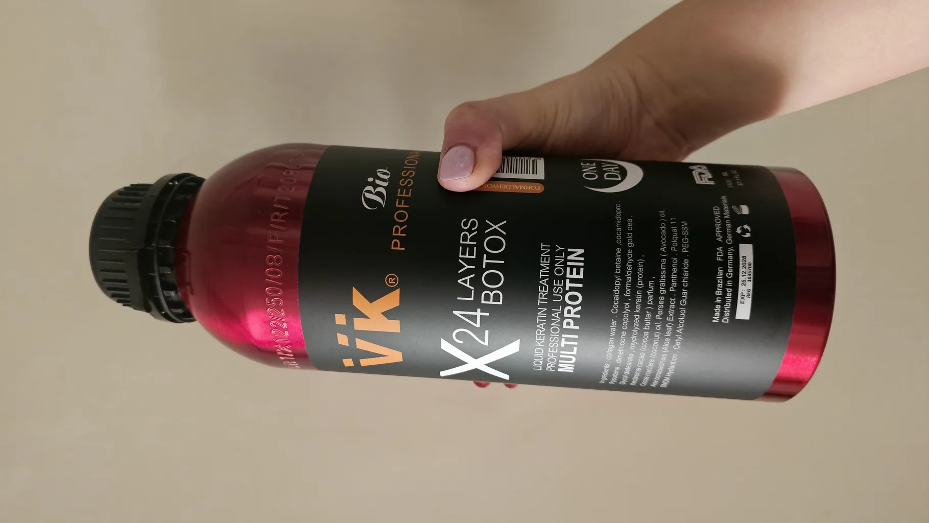 بوتاکس مو وی کی مدل پروتئین حجم 1400 میلی لیتر