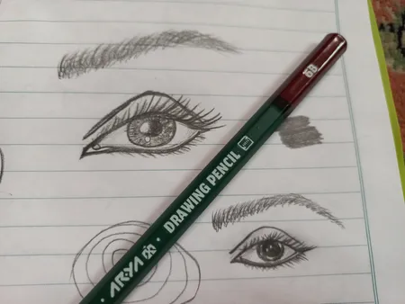 مداد طراحی آریا مدل Drawing-B6 کد 84912 بسته 2 عددی