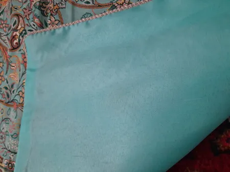 رومیزی ترمه نگین خاتم یزد طرح افشاری کد SBZ