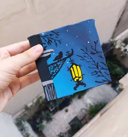 بوم نقاشی جهان بوم مدل TZ-1 سایز 10x10 سانتی متر