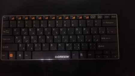 کیبورد بی‌سیم گرین مدل GK-102W با حروف فارسی