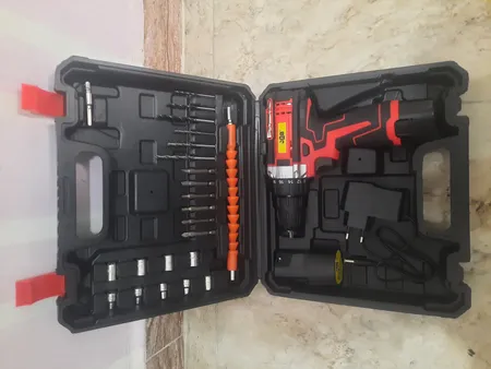 دریل پیچ گوشتی شارژی جاب مدل JB-4090 RD مجموعه 40 عددی