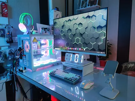 مانیتور 27 اینچ ام اس آی مدل MD2712PW، رزولوشن FullHD، پنل IPS، نرخ بروزرسانی 100 هرتز، با نسبت تصویر 16:9، دارای اسپیکر داخلی، دارای پورت HDMI و USB-C و خروجی هدفون