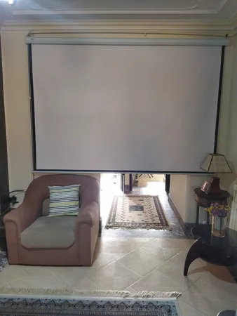 پرده نمایش دستی پروژکتور اسکوپ پارچه عالی سایز 250x250