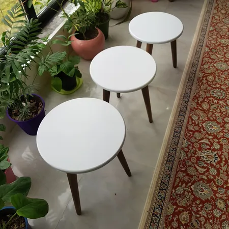 میز عسلی مدل بهار کد 01 مجموعه 3 عددی