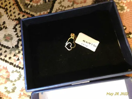 آویز گردنبند طلا 18 عیار زنانه مایا ماهک مدل MM1481 طرح دو قلب