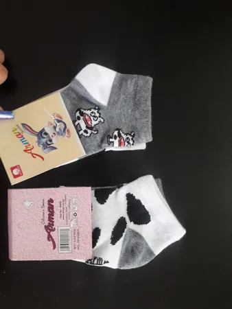 جوراب نوزادی طرح گاو