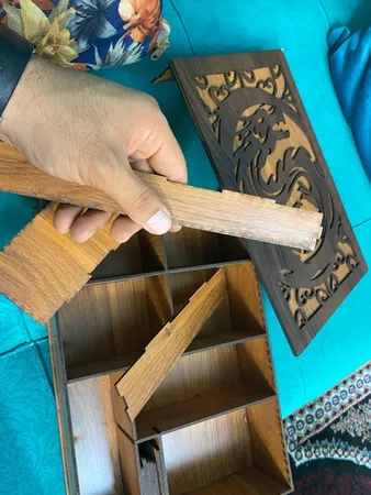 جعبه رومیزی تی بگ و تنقلات و زیر لیوانی مدل nova کد KU27