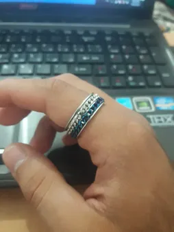 انگشتر برانت مدل اسپینر دار دو زنجیر