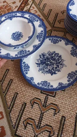 سرویس غذاخوری 28 پارچه چینی زرین ایران مدل ایتالیا اف فلورانس درجه یک