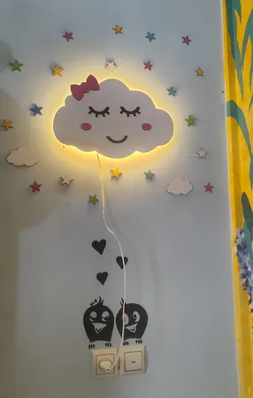 چراغ خواب اتاق کودک الیکسار مدل ابر کد L1