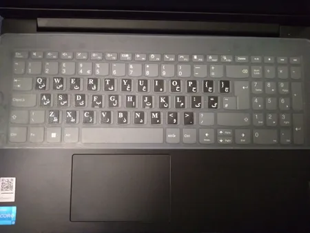 برچسب کیبورد حروف فارسی طرح شفاف