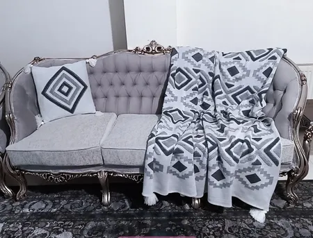 شال مبل مدل پانچدوزی کد 3 سایز 170×140 سانتیمتر