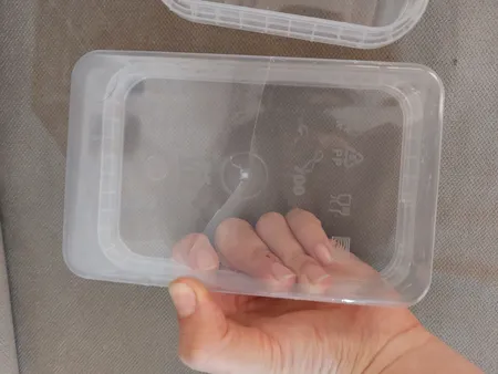 ظرف نگهدارنده پولاد پویش مدل فریزری و مایکروویوی طرح شفاف کد 700cc بسته 30 عددی