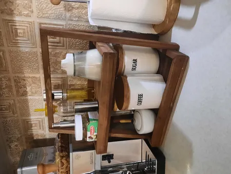 شلف رومیزی مدل دو طبقه چوبی کد 053