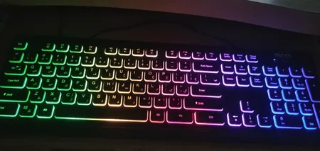 کیبورد گیمینگ تسکو مدل TK 8031، سوییچ ممبران، Full-Size، نورپردازی RGB