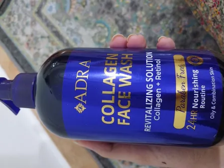ژل شستشو صورت آدرا مدل کلاژن و رتینول حجم 500  میلی لیتر