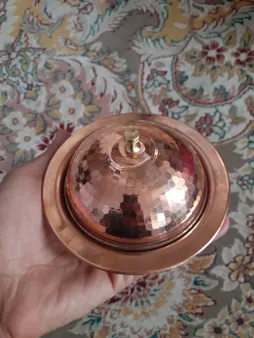 ظرف کره و پنیر مسی مس زنجان