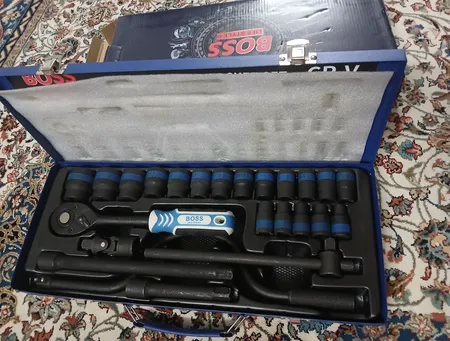 آچار بکس باس مدل CRV-BLACK مجموعه 24 عددی