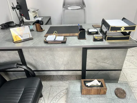 ست لوازم اداری رومیزی مدل آونگ دکو A707 مجموعه 10 عددی