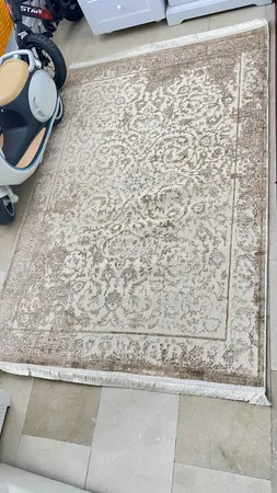 فرش ماشینی اولیا کد 9403 زمینه کرم