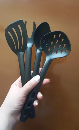 سرویس 5 پارچه کفگیر و ملاقه آیدا مدل Black