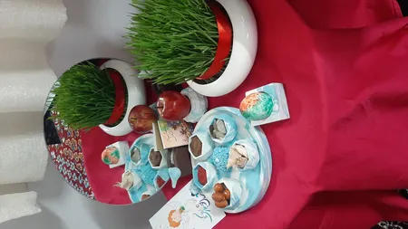 مجموعه ظروف هفت سین 10 پارچه کد 1401 طرح ابروبادی