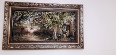 تابلو فرش ماشینی نقش نگار رضوی طرح کوچه باغ کد 1925CB