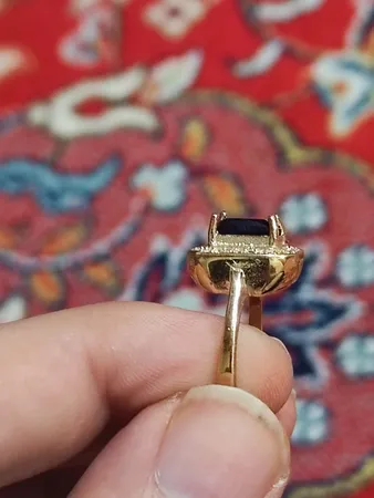 انگشتر زنانه مدل سنگ یاقوت کبود کد 3100