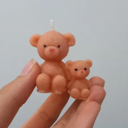 قالب شمع مدل خرس تدی  مجموعه 2 عددی