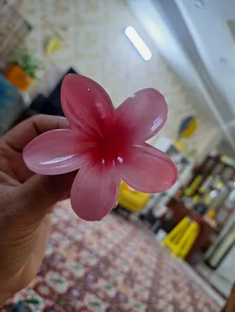 کلیپس مو زنانه مدل گل پلومریا کد brg 410