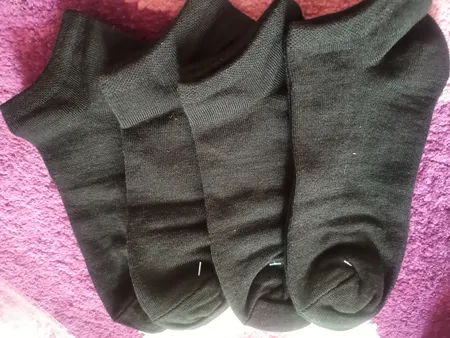 جوراب ساق کوتاه زنانه مدل نانو پنبه مچی رنگ مشکی بسته 4 عددی