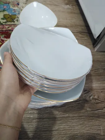 سرویس غذاخوری 30 پارچه چینی پردیس کاشان مدل پاریس کد 02