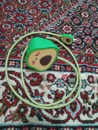 محافظ کابل و شارژر وال کیس طرح آواکادو مناسب برای شارژر 20W اپل
