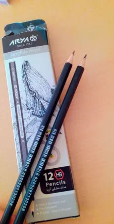 مداد مشکی آریا کد 3001 بسته 12 عددی