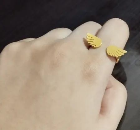 انگشتر زنانه مدل استیل بال فرشته 123