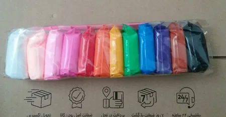 خمیر و ابزار مجسمه سازی مجسمه سازی کد‌ 007 بسته 12 عددی به همراه ابزار