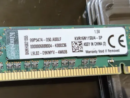 رم کامپیوتر DDR3 تک کاناله 1600 مگاهرتز کینگستون مدل KVR ظرفیت 4 گیگابایت