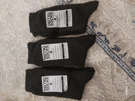 جوراب ساق بلند مردانه برنیا مدل نخ پنبه پریمیوم پلاس کد BRS-PREMIUM-PLUS-3 بسته 3 عددی