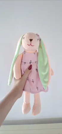 عروسک طرح خرگوش آنجل مدل لباس دار ارتفاع 45 سانتی متر