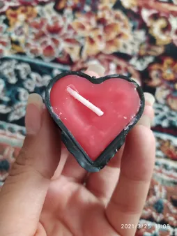 شمع وارمر طرح قلب بسته ٥٠ عددي