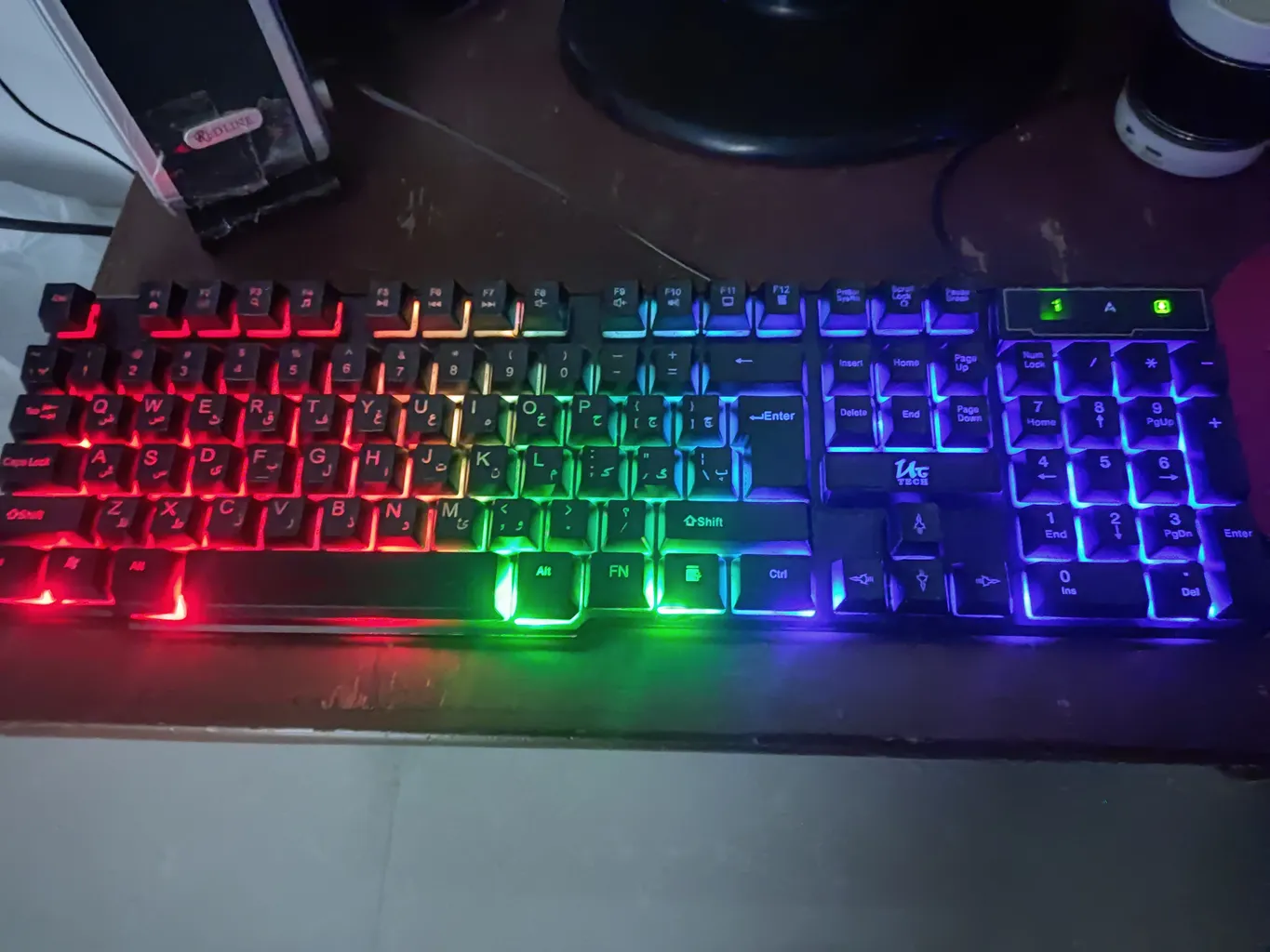 کیبورد و ماوس گیمینگ یوسیتک مدل CO 3080G، سوییچ ممبران، Full-Size، نورپردازی RGB