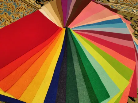 بسته ی 40 رنگ نمد ایرانی هنری ساز کد 1305