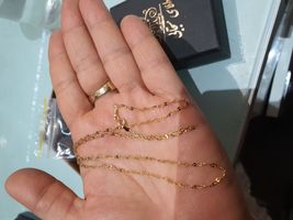 زنجیر طلا 18 عیار زنانه طلای مستجابی مدل کاملیا کد M45