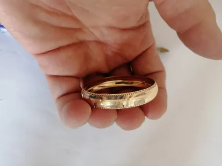 النگو طلا 18 عیار دخترانه طلای مستجابی مدل اسپرلوس کد 2
