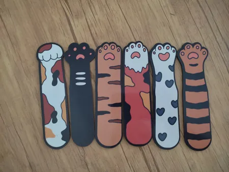 نشانگر کتاب باروچین مدل Cats paw کد bk-2 مجموعه 6 عددی