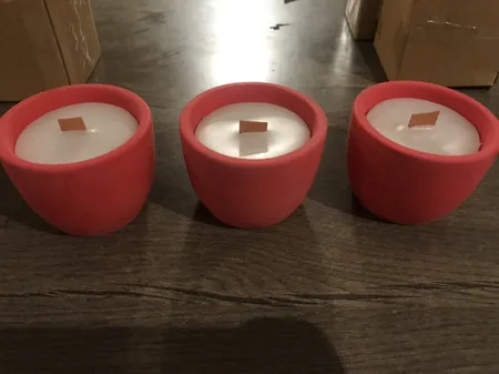 شمع دست ساز مدل بتنی مجموعه 3 عددی